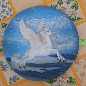 Blue and White Pegasus Wall Plaque